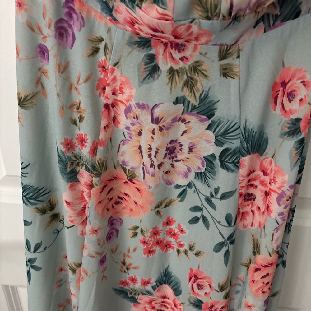 Yumi Kim High Demand Sweet Dawn Dusk Blue Floral Maxi Dress XS Spring Wedding - Picture 6 of 8